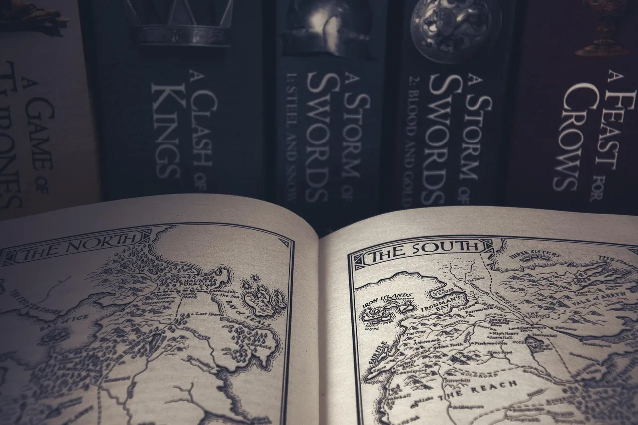 game of thrones, boka, böcker, karta, george martin, litteratur, fantasy, a song of ice and fire